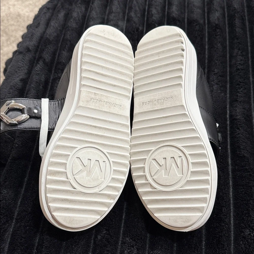 Michael Kors Black Sneakers with Silver Logo - Picture 4 of 4